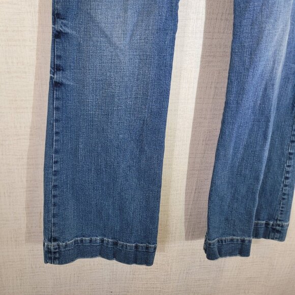 Wrangler Bootcut Jeans Womens 15x34 Act 36x33 Blue Dark Wash Stretch Denim - Picture 7 of 10